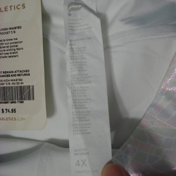 FABLETICS Oasis Leggings Women's Size 4X Iridescent Pink High-Waist PURELUXE - Picture 8 of 12
